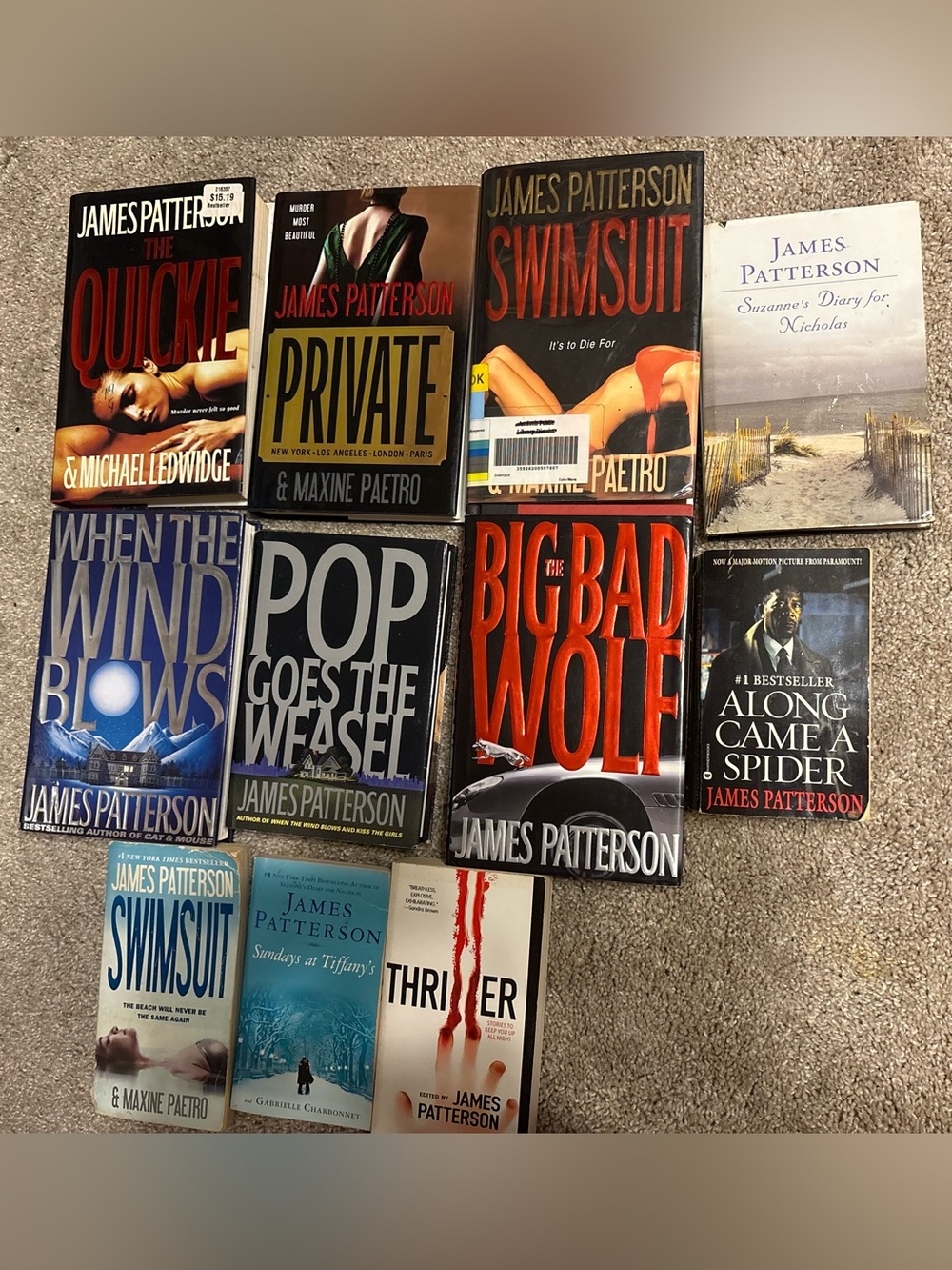 James Patterson Book Lot
